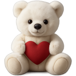 white teddybear Discord emoji — free static PNG download