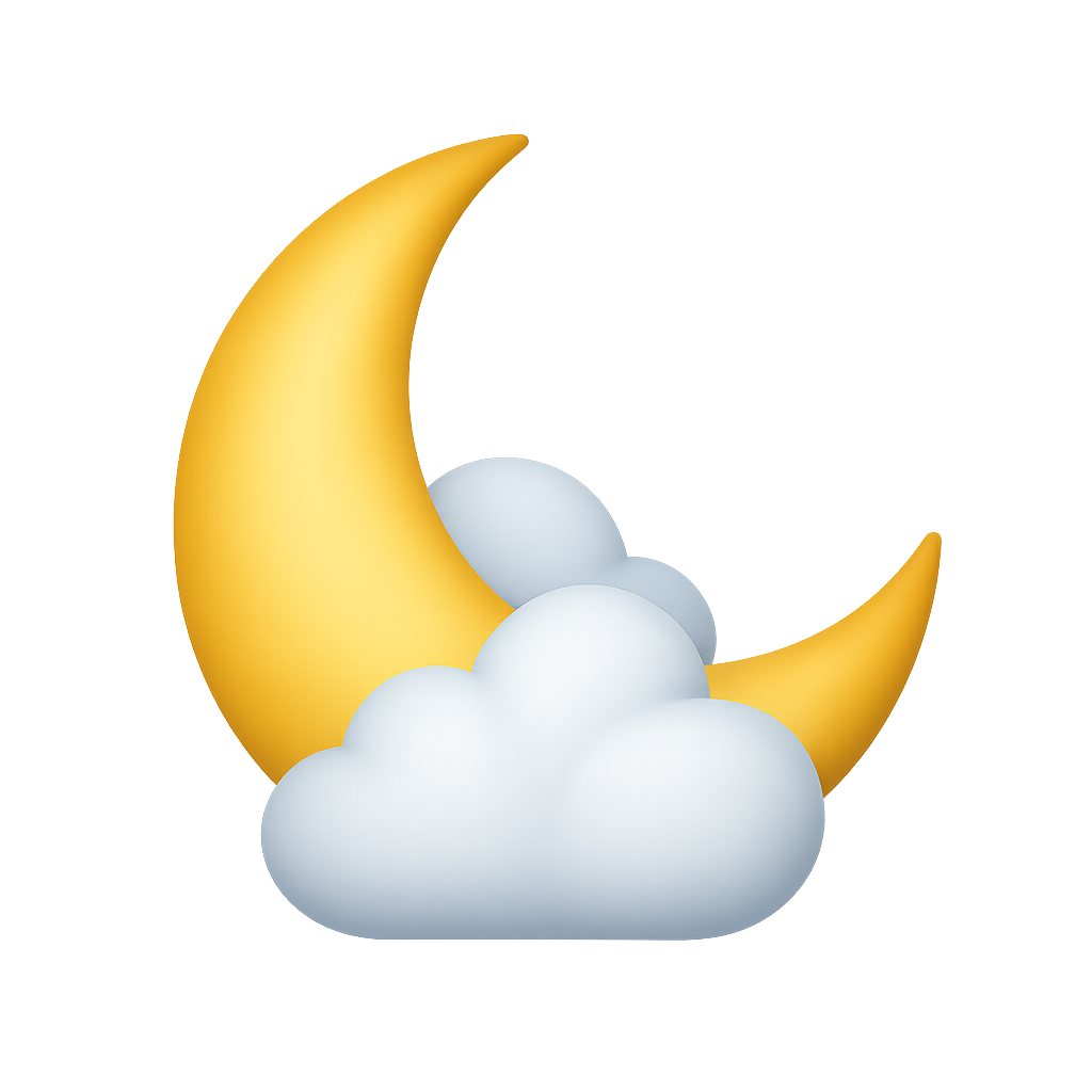 cresent moon with clouds Discord emoji — free static PNG download
