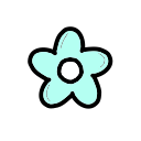 light blue flower Discord emoji — free static PNG download