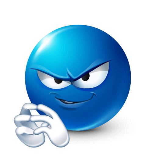 blue emoji devious Discord emoji — free static PNG download