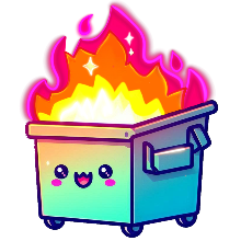 pretty dumpster fire Discord emoji — free static PNG download