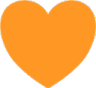 orange heart 2 Discord emoji — free static PNG download