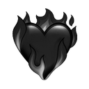 black hart Discord emoji — free static PNG download