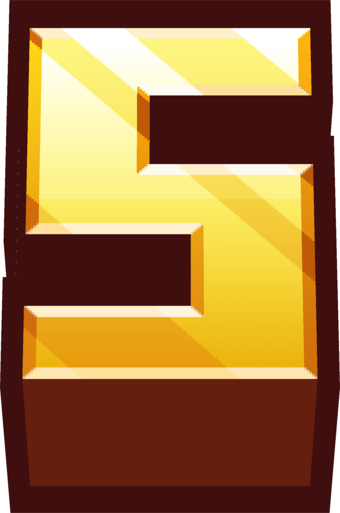 minecraft gold five Discord emoji — free static PNG download