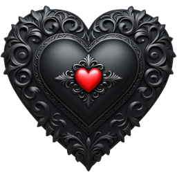 goth heart Discord emoji — free static PNG download