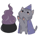 magical cat Discord emoji — free static PNG download