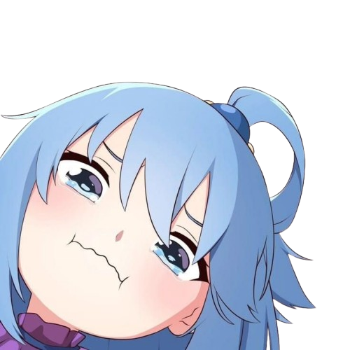 aqua crying Discord emoji — free static PNG download