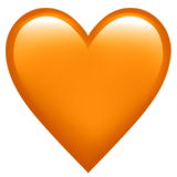 ios orangeheart Discord emoji — free static PNG download