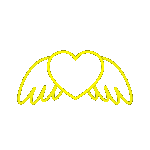 yellow angel heart Discord emoji — free animated GIF download