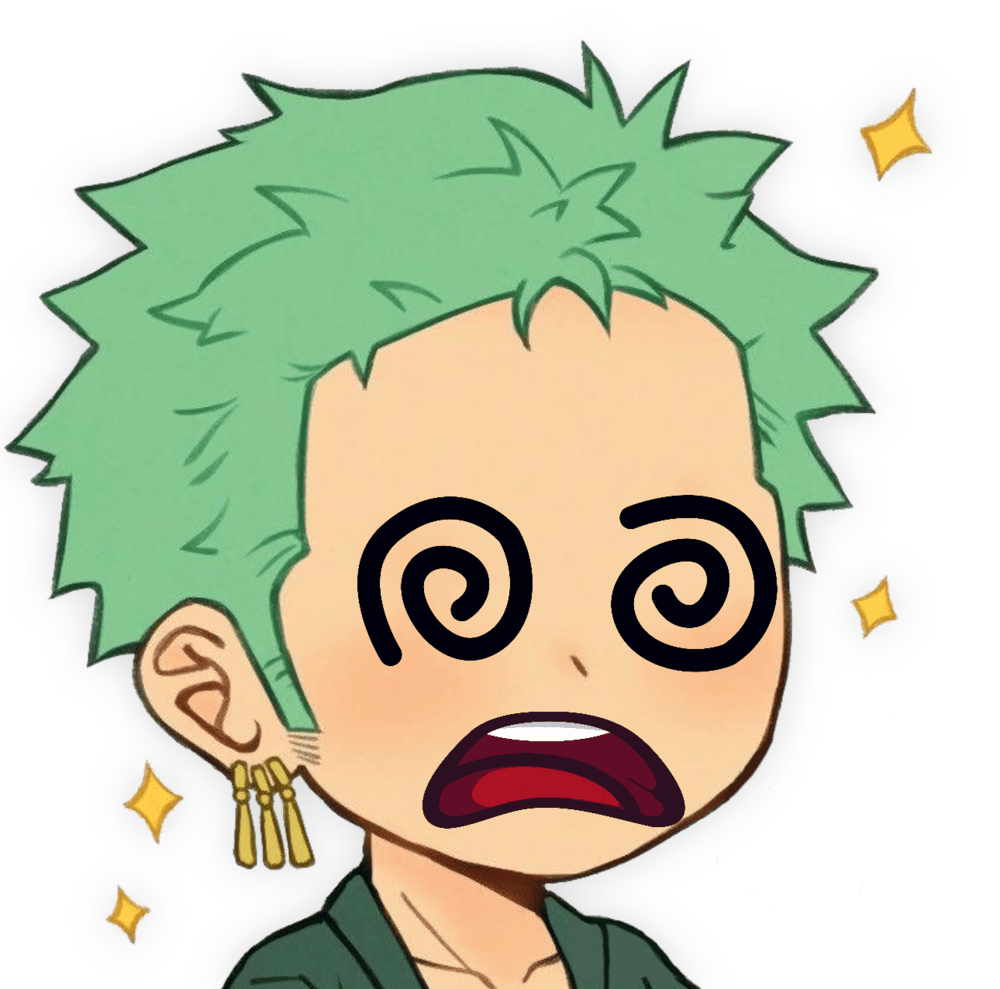 zoro dizzylost Discord emoji — free static PNG download