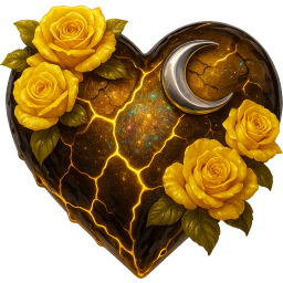 yellow goth heart Discord emoji — free static PNG download