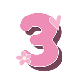 pink three heart flower Discord emoji — free static PNG download