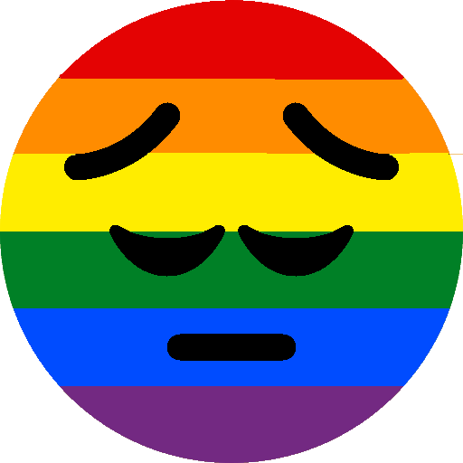 queer pride pensive Discord emoji — free static PNG download