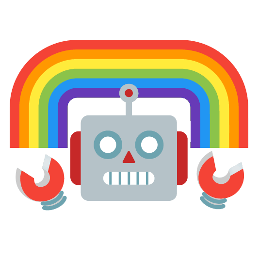 lgbtpride rainbow bot Discord emoji — free static PNG download