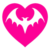 batman pink heart Discord emoji — free static PNG download
