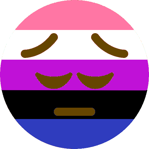 genderfluid pensive Discord emoji — free static PNG download