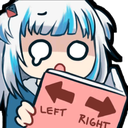 gawrgura confusedreading Discord emoji — free static PNG download