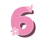 pink six heart flower Discord emoji — free static PNG download