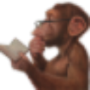 monkey reading Discord emoji — free static PNG download