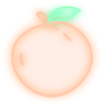 neon peach v2 Discord emoji — free static PNG download
