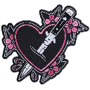 goth heart Discord emoji — free static PNG download