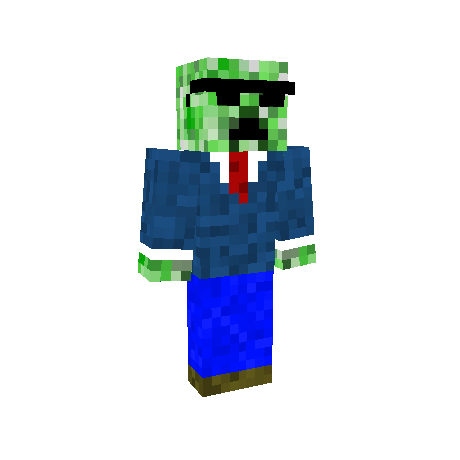 creeper suit blue with glass Discord emoji — free static PNG download