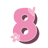 pink eight heart flower Discord emoji — free static PNG download