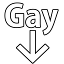 gay arrow down Discord emoji - free download