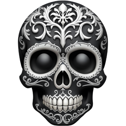 goth skull Discord emoji — free static PNG download