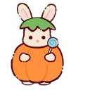 pumpkin bunny Discord emoji — free static PNG download