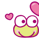 keroppihalfheart Discord emoji — free static PNG download