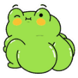 cute booty froggy Discord emoji — free animated GIF download