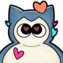 snorlax lovehearts Discord emoji — free static PNG download