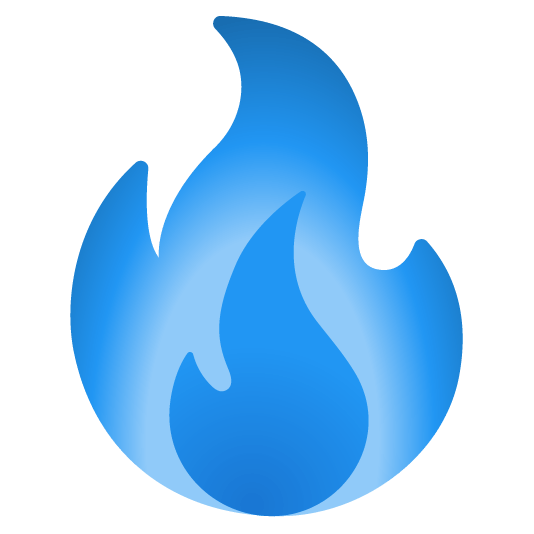blue fire Discord emoji — free static PNG download