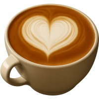 cafe latte heart Discord emoji — free static PNG download