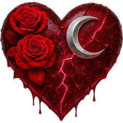 red goth heart Discord emoji — free static PNG download