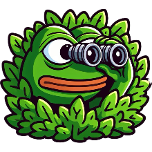pepe lurking bushes Discord emoji — free static PNG download
