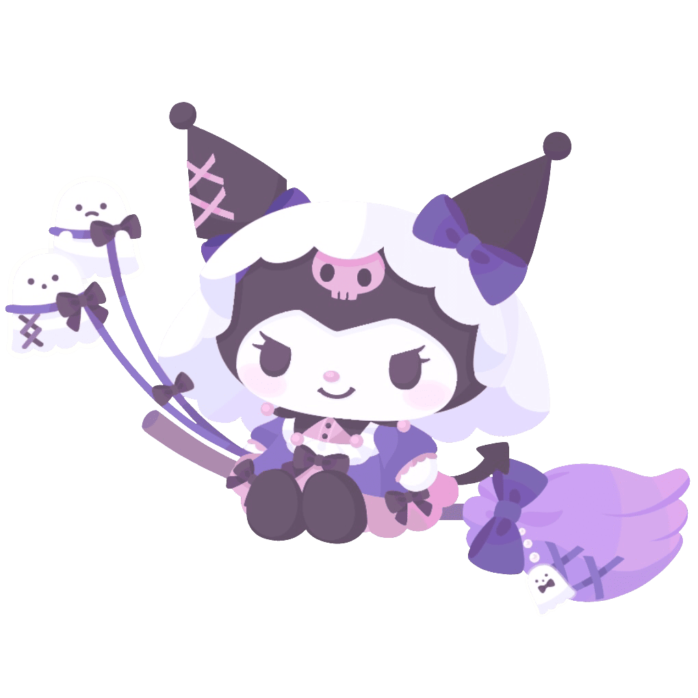 kuromi witch Discord emoji — free static PNG download
