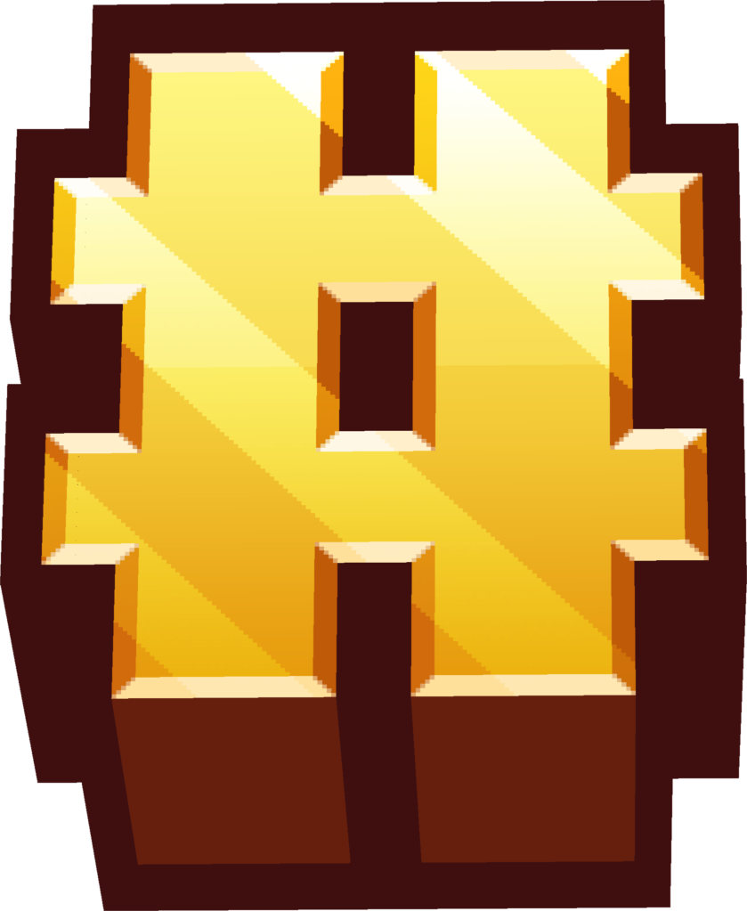 minecraft gold hashtag Discord emoji — free static PNG download