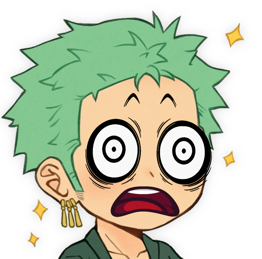 zoro scared Discord emoji — free static PNG download