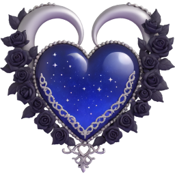 goth starlight heart Discord emoji — free static PNG download