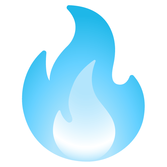 lightblue fire Discord emoji — free static PNG download