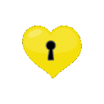 yellowheartlock Discord emoji — free animated GIF download
