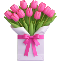 pink tulips Discord emoji - free download