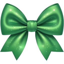 green sparkly bow Discord emoji — free static PNG download