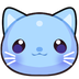 cutebluecat Discord emoji — free static PNG download