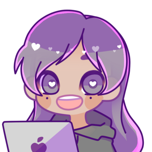 purple hair girl 5 Discord emoji — free static PNG download