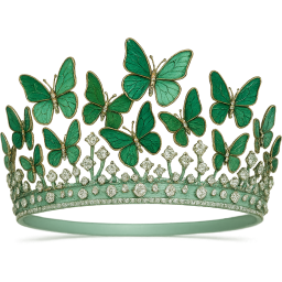 green butterfly crown Discord emoji — free static PNG download