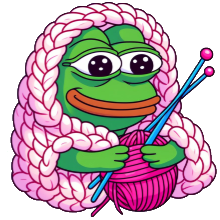 pepe knit cozy Discord emoji — free static PNG download