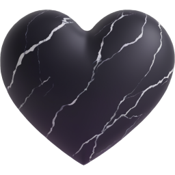 black marble heart Discord emoji — free static PNG download